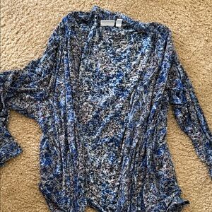 Kim Rogers Blue and White Floral Top